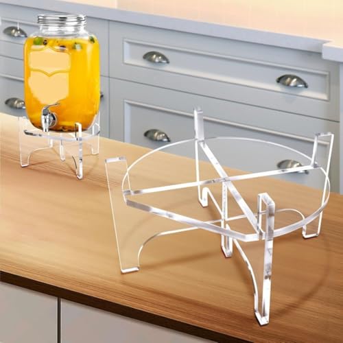 Advokingtap Supporto per dispenser di bevande in acrilico per eventi domestici con design resistente al calore, adatto a contenitori fino a 17 x 6 cm