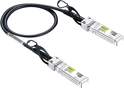 10Gtek 10G SFP+ DAC Twinax Cable, SFP+ to SFP+ Direct Attach Copper Passive for Cisco SFP-H10GB-CU0.42M, Ubiquiti UniFi, Meraki, Mikrotik, Fortinet, Netgear, D-Link and More, 0.42-Meter(1.4ft)