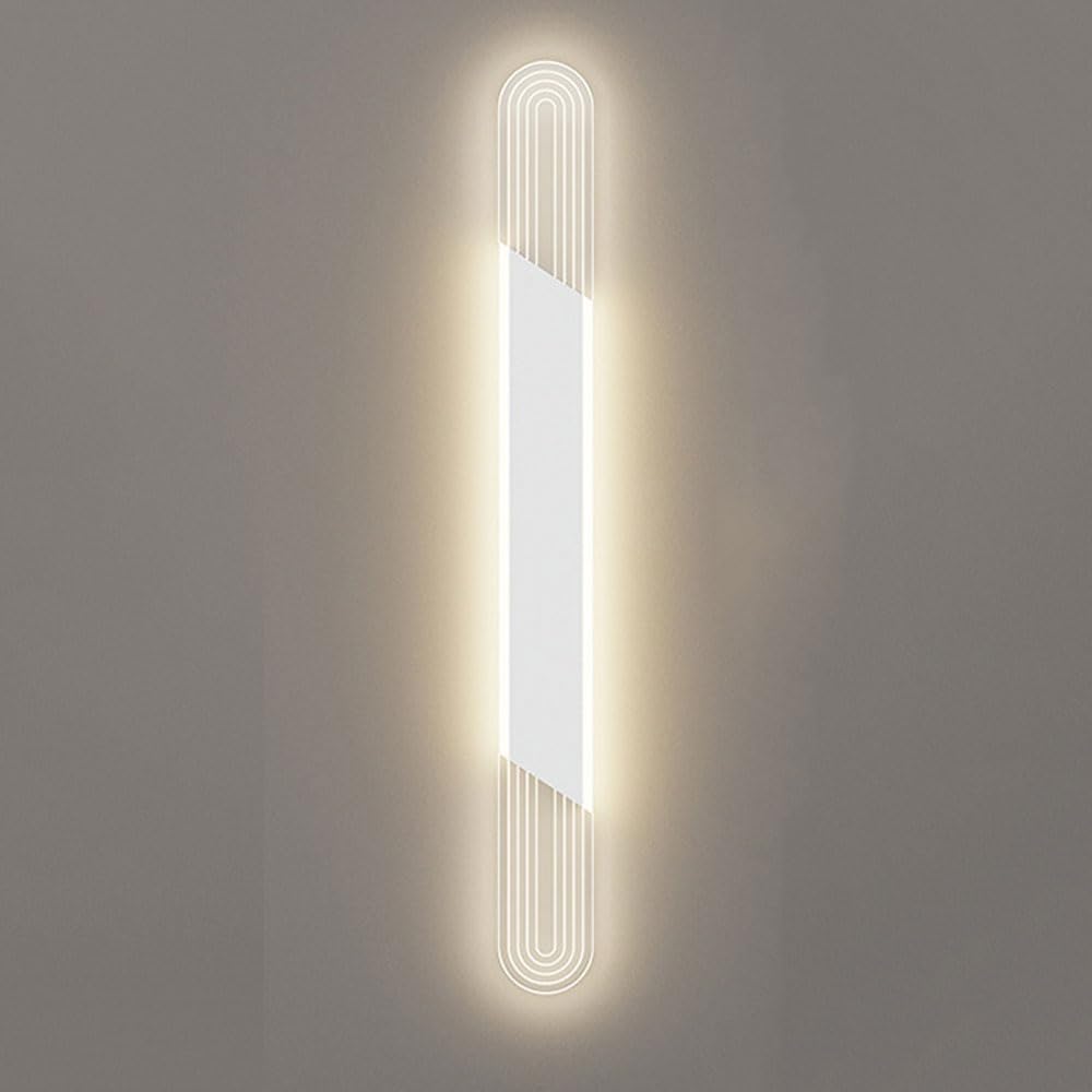 ITOSUI Nordic Long Strip Wall Sconce - White LED Light for Bedroom, Hallway, and Hotel Room(B(15W))