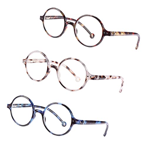 Image of Round Reading Glasses for Women Men Blue Light Blocking Circular Readers Unisex Ultra Lightweight Circle Eyeglasses