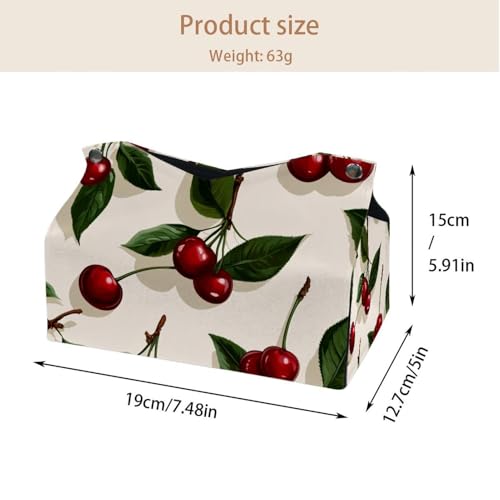 Supports à mouchoirs cerises rouges au design pop et format compact