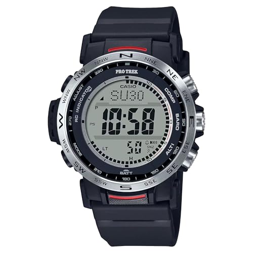 Casio Pro Trek PRW-35-1ADR montre homme sport noire cadran argenté quartz résistant