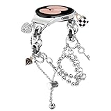 JEWELRY RING DESIGN : concis et élégant, habiller votre bracelet samsung watch 6 pour être plus féminine et exquise. Style d'attache rapide, il suffit d'installer et de retirer librement à la main, aucun outil n'est nécessaire.