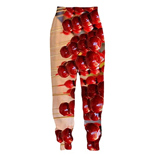 Pantalon de jogging unisexe à imprimé bonbon 3D confortable et original en grande taille 4XL