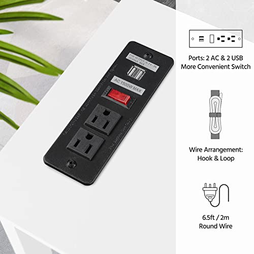 Yaheetech 40" Console Table With 2 Outlet And 2 Usb Ports, Wooden Entryway Table With X-Shaped Design, Narrow Sofa Table For Living Room And Hallway,White #TOP4