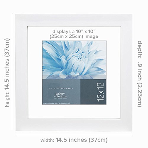 Gallery Solutions 12x12 White Float Frame For Floating Display of 10x10 Image - Thumbnail 2