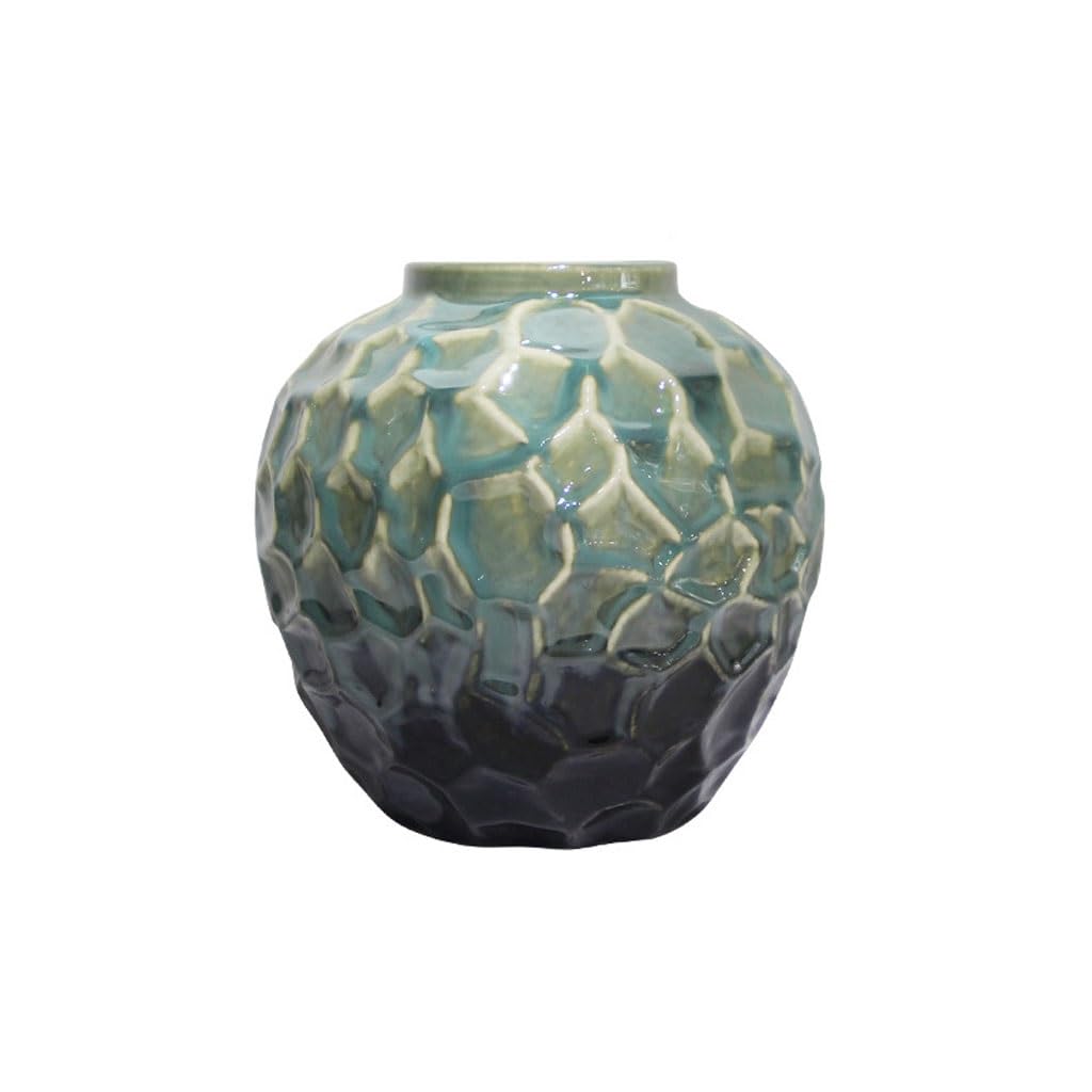 EINES Chinese Creative Ceramic Vase Hotel Counter Flower Arrangement Device Villa Countertop Ornaments(A)