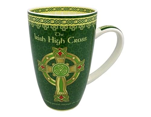 Thomas Joseph Royal Tara New Bone China High Cross With Shamrock Spiral 14oz Decorative Mug Celtic Gift