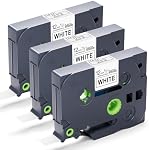 3Pack TZe231 Compatible with Brother P-Touch Label Tape TZ231, Black on White, 12mm Tze Tz Tape for Brother PT-H100 PT-H110 PT-D200 PT-D210 Label Maker,12mm x 8m(0.47 x 26.2Feet)