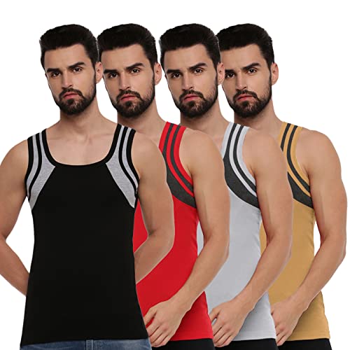 Image of RAMRAJ COTTON Men's Super Combed Cotton Round Neck Vest /Banian | Soft Breathable Sleeveless Undershirt