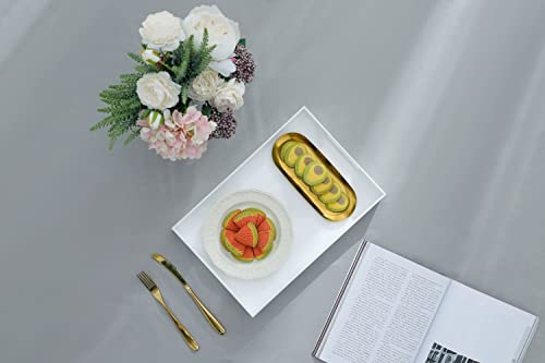 Glossy-White-Sturdy-Acrylic-Serving-Tray-with-Handles-10x15Inch-Serving-CoffeeAppetizerBreakfastButler-Kitchen-Countertop-Tray-Makeup-Drawer-Organizer-Vanity-TableOttoman-Tray-Decorative