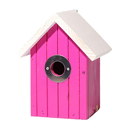 Birdhouse Outdoor Wood Birdhouse Creative Decoration Perfect Gifting Option For Kids Retro Arts And Crafts Country Cottages Bird Feeder House For Small Bird Cabin Birdhouse Bird Nesting Box