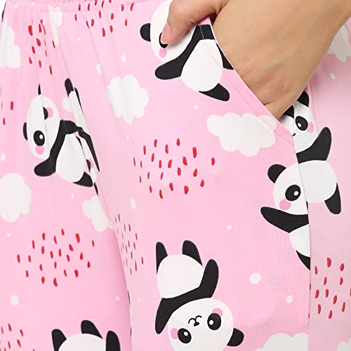 Image of Sweet Dreams Women Printed Lapel Collar 3 /4th Sleeve Poly Brush Robe, Slip & Pyjama Set