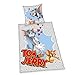 Produktbild Herding Bettwäsche-Set Tom & Jerry, Kopfkissenbezug 80 x 80 cm, Bettbezug 135 x 200 cm, Mit Knopfleiste, Baumwolle, Twin