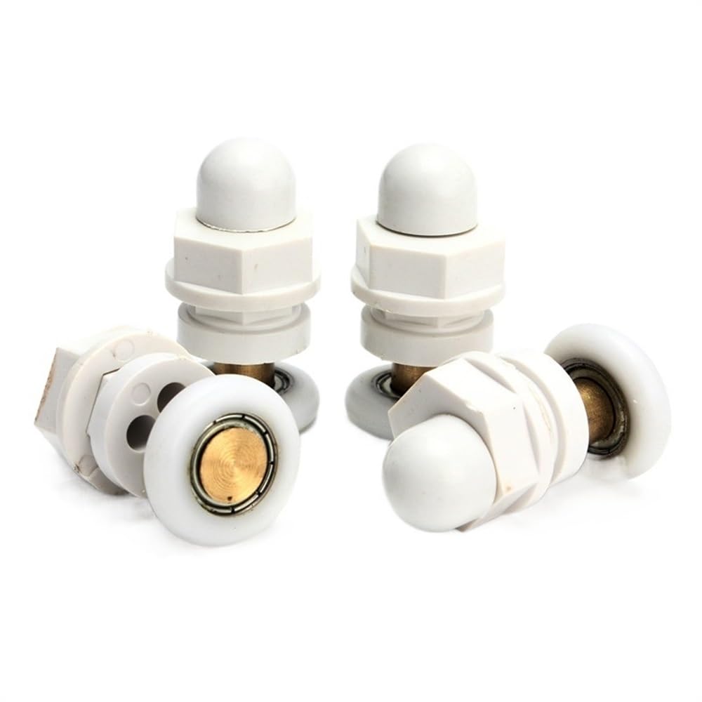 Lkfjnhepf One Color Shower Door Rollers 4Pcs/Lot 19Mm-27Mm Dia Shower Bath Door Runners Wheels Pulleys Long Lasting Easy Glide Rollers(27Mm)