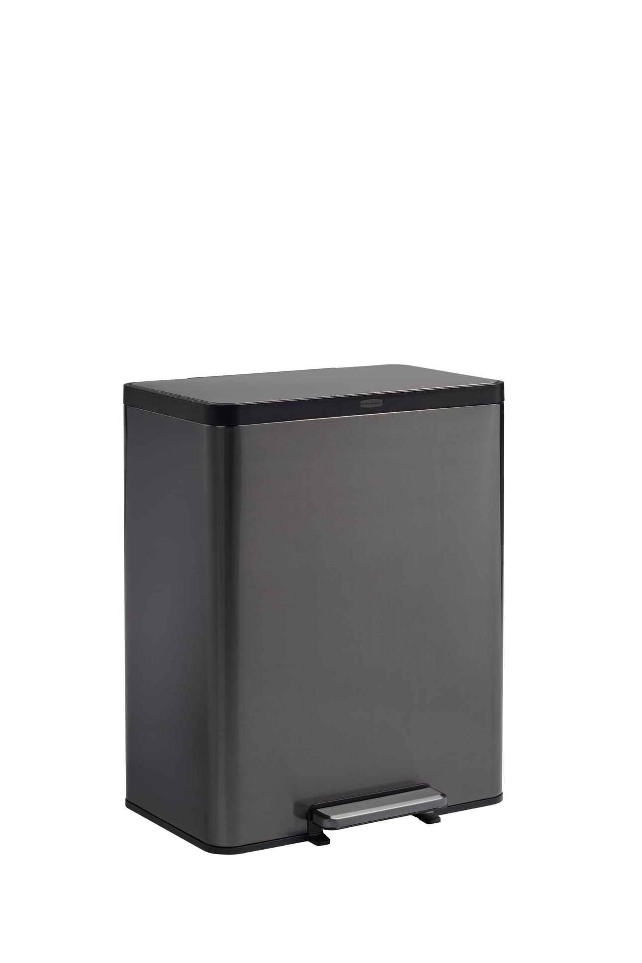 Rubbermaid Poubelle Double Flux Elite inox 60L Gris Charbon