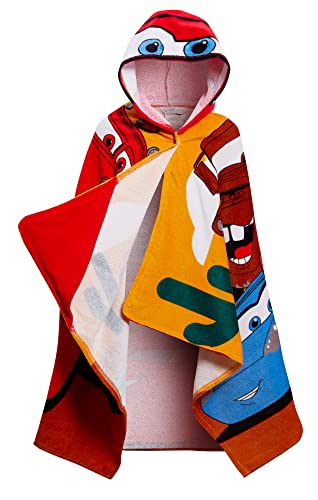 Disney Cars Kids Hooded Towel 100% Cotton Boys Bath Towel Childrens Dress Up Lightning McQueen Poncho Beach Towel Swimming Wrap Changing Robe - Image 2