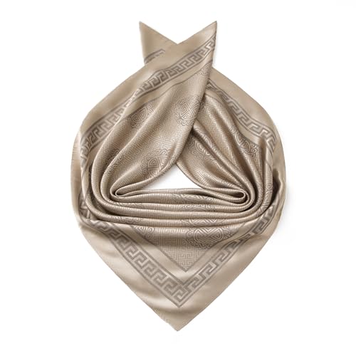 Image of 35 inch Men's Large Square Jacquard Scarf - Cowboy Wild Rugged Style, With Gift Packed