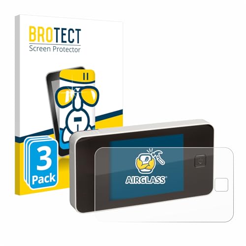 brotect Glass Screen Protector Film Compatible with Burg Wächter eGuard DG 8100 (3 Pack) - Glass-Foil 9H Protection [Scratch Resistant, High Clarity]