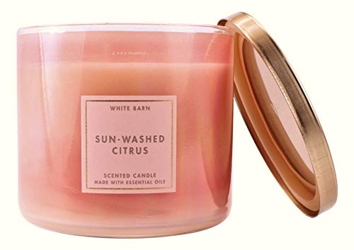 White Barn Bath and Body Works Sun-Washed Citrus 3 Wick Scented Candle 14.5 Ounce