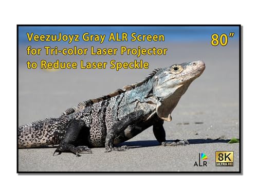 Image of 80 inch Gray ALR Fixed Frame Projection Screen for Tri-Color Laser Projectors, 16:9 4K /8K UHD, Speckle-Reducing for Home Theater