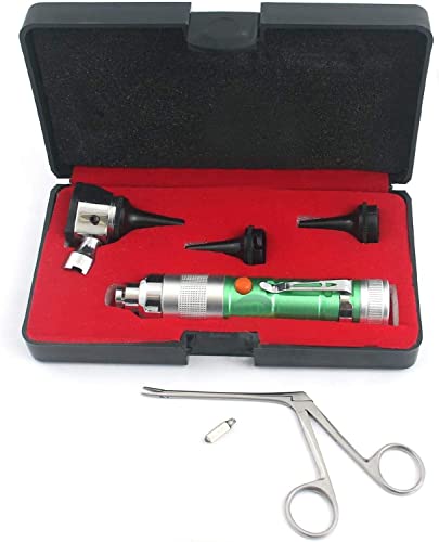 PRECISE CANADA: New LED Lens Fiber Optic Veterinary Otoscope KIT +1 Micro Alligator FORCEP +1 Bulb New