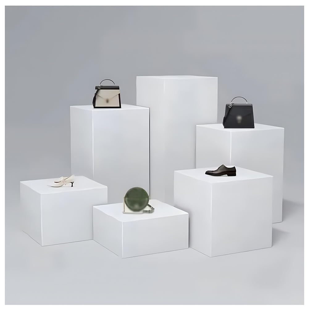 1 quadratischer Präsentationsständer, stapelbare Präsentationssäulen für Eventdekorationen, Präsentationsboxen für Sockelsäulen, Plattformerhöhungen für Bekleidungs-/Brautmodengeschäfte, Sch