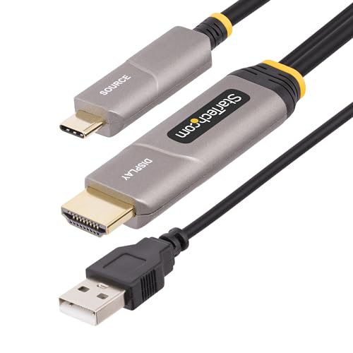 Cable Óptico Activo USB-C a HDMI 2.0 StarTech 15m Blindaje EMI Alta Fidelidad