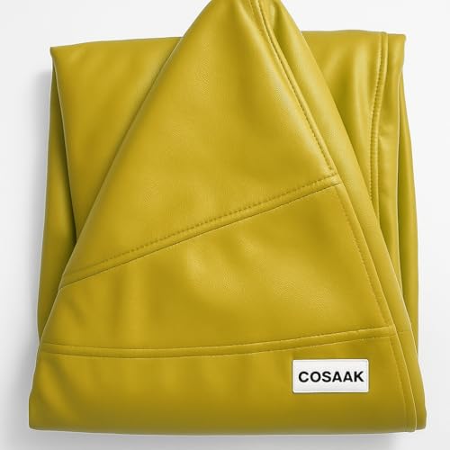 Image of 2XL Teardrop Bean Bag Chair Set with Footrest & Two Cushion, Faux Leather, Indoor Gaming and Lounging, Adult Size (Camel, XXL, Solid)