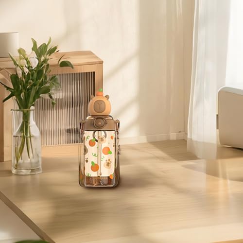 Gourde Capybara 650 ml bouteille à eau mignonne et résistante avec paille - 5