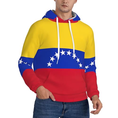 Sweat à capuche homme imprimé Venezuela pull décontracté chaud doux léger