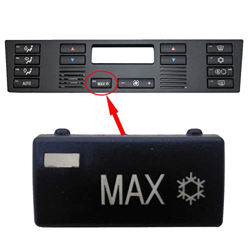 VIP KROM Heater Climate Air Conditioning Switch MAX Button Cover Cap Replacement for BMW 5 Series X5 E53 2000-2007