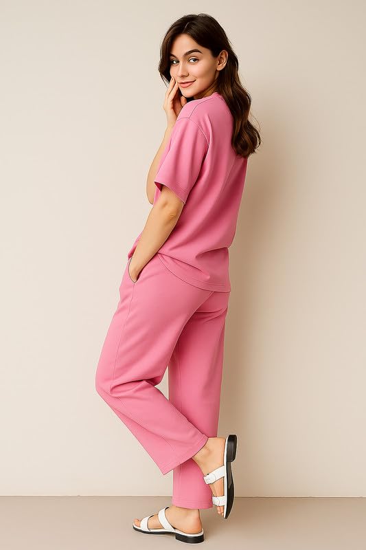 Image of My Swag Womens Cotton Night Suit | T-Shirt and Lower | Summer and Winter Sleepwear