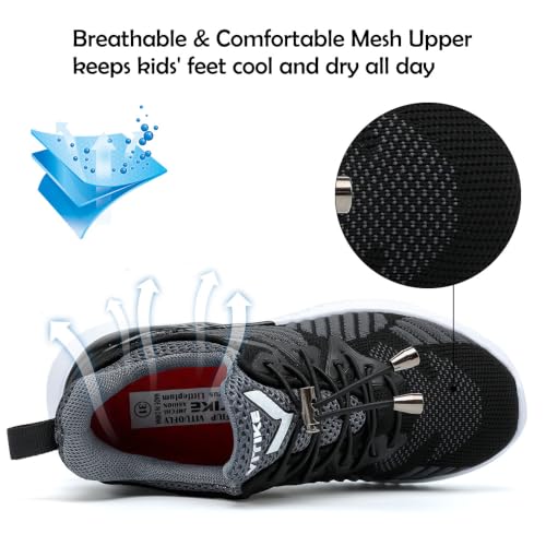 Image of JMFCHI Boys Girls Kids' Sneakers Knitted Mesh Sports Shoes Breathable Lightweight Running Shoes for Kids Fashion Athletic Casual Shoes