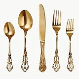 [Idéal pour Mariages, Banquets & Idée Cadeau] Que ce soit pour une vaisselle festive de Noël, un anniversaire, un dîner aux chandelles ou une réception de gala, ces couverts de fête apportent l'ambiance d'un restaurant étoilé chez vous. Doté d'une esthétique de luxe, ce set est également le cadeau de mariage idéal, ou une surprise mémorable pour une pendaison de crémaillère ou la Fête des Mères.
