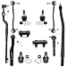 Detroit Axle - 12 Piece Complete Front Suspension Kit - All (4) Ball Joint (2) Sway Bar (4) Tie Rod (2) Adjustment Sleeve for 2000-2005 Excursion 4x4 - [00-04 F-250/F-350 SD 4x4]