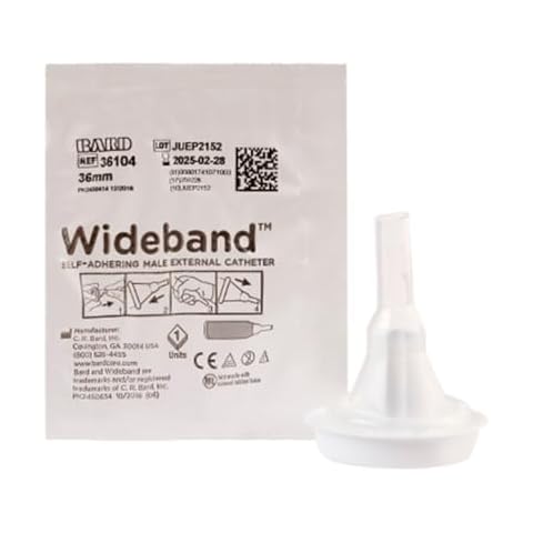 30 Pack Rochester Wideband 36mm Condom Catheters Extra Adhesive #36004 Cover