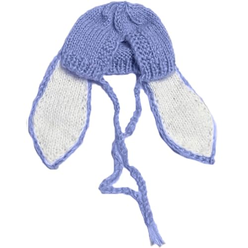 Image of BabyMoon Knit Big Rabbit Ears Baby Kids Cap Hat | Baby Photoshoot Props | 0 to 2 Months |