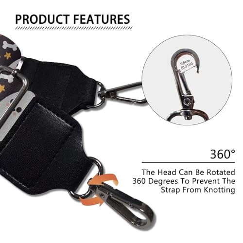 Image of Adjustable Purse Strap for Women, Crossbody Wide Handbag Strap Replacement, Sturdy Bag Strap with Silver Hardware