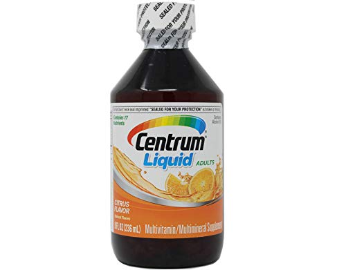 Centrum Liquid Multivitamin / Multimineral Supplement Citrus Flavor 8 Ounce (Value Pack of 6)