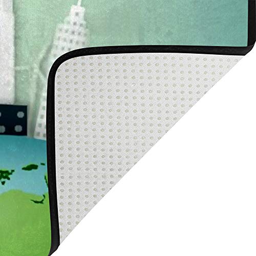 Tapis moderne en microfibre doux et sans peluche pour chambre