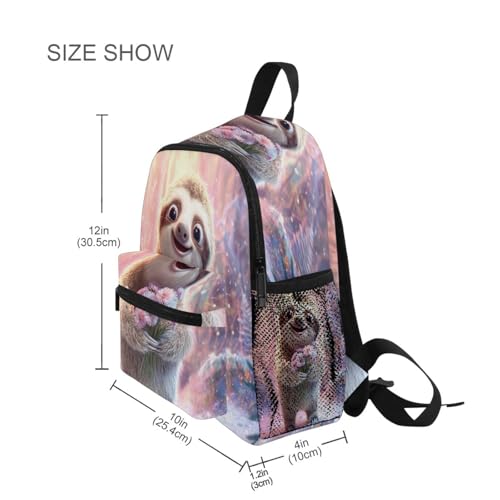 Sinestour Sloth Pink Flowers Toddler Backpack Preschool Kindergarten Backpack for Toddler Boys Girls Schoolbag3