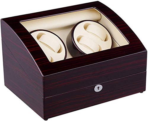 Caja para enrollar relojes de madera con 4 rotores y 6 espacios premium 4