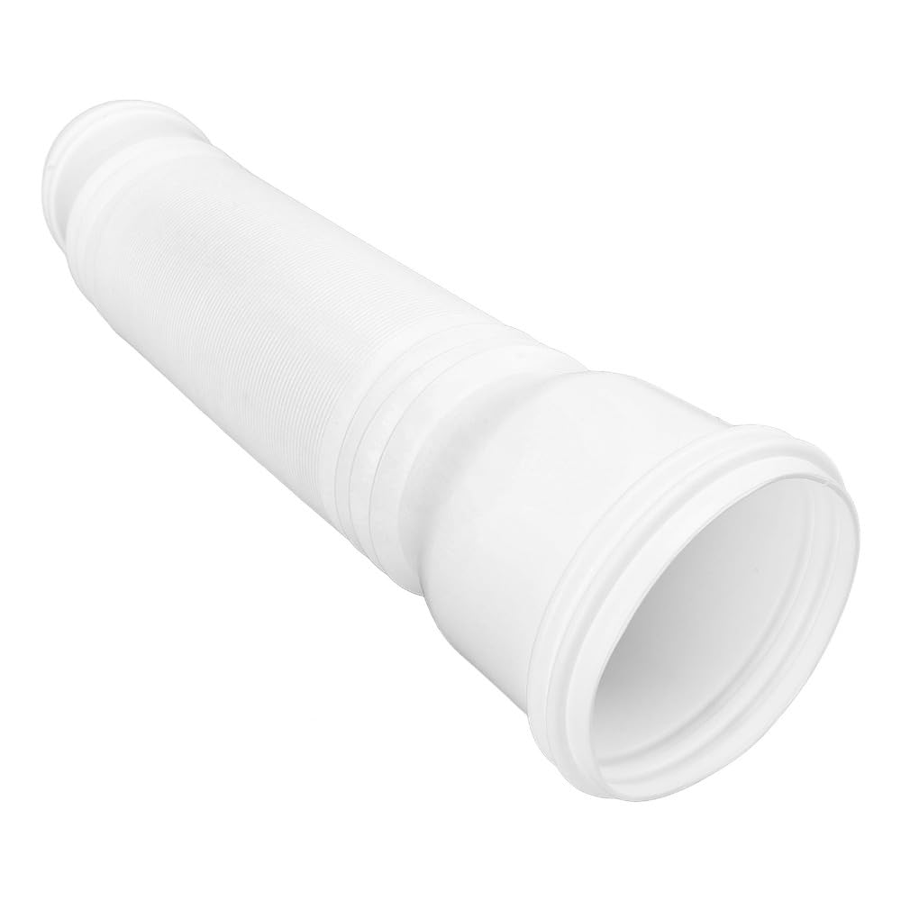 Tubo de drenaje extensible de polietileno, extensor de bajante ajustable grueso con diseño antisalpicaduras, conector de drenaje universal para villa al aire libre (blanco)