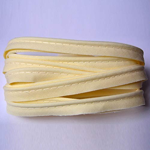 Mokia 1,2 cm x 5 m avec bride pour garniture de tapisserie, garniture, oreillers, couettes, passepoil en polyester (6 couleurs) Cover