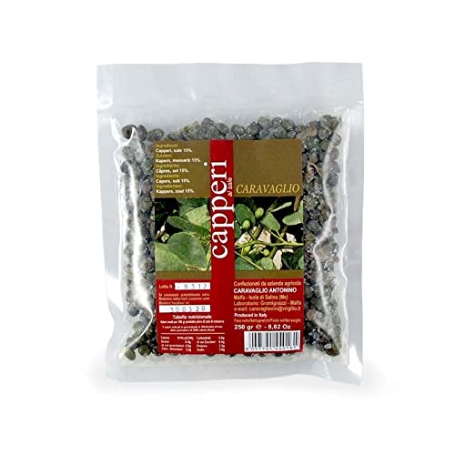 Capperi di Salina al sale, 250 gr - 6 BUSTE