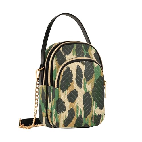 Quilted Crossbody Bags for Women,Seamless Leopard Skin Women's Crossbody Handbags Small Travel Purses Phone Bag2