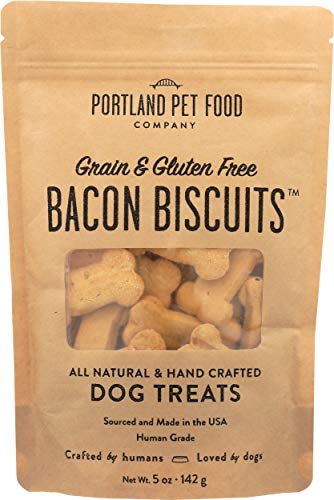 Portland Pet Food Company, Dog Treats Bacon Biscuits, 5 Ounce