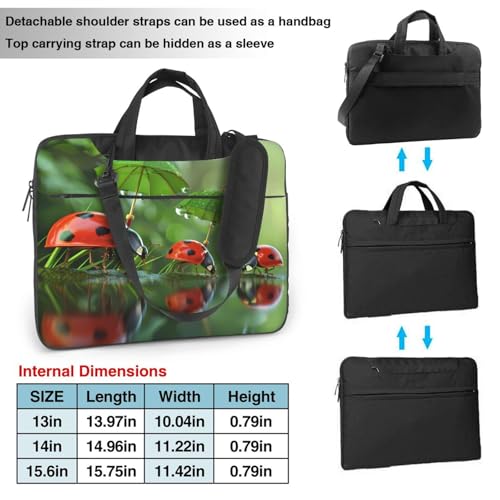 Bolso maletín para laptop animal mariquitas miniatura 3