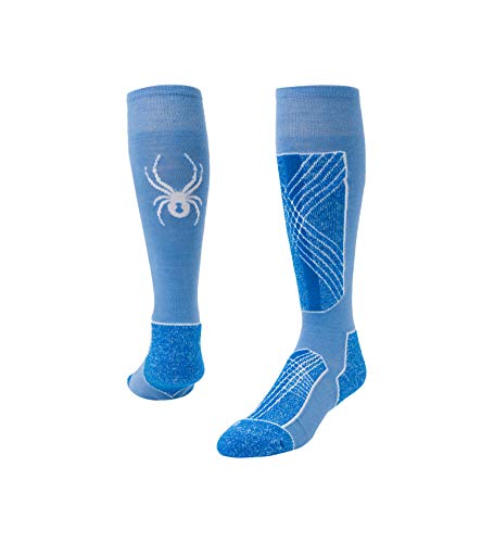 Spyder Women's Velocity Socks, Blue Ice/Turkish Sea/Turkish Sea, Medium